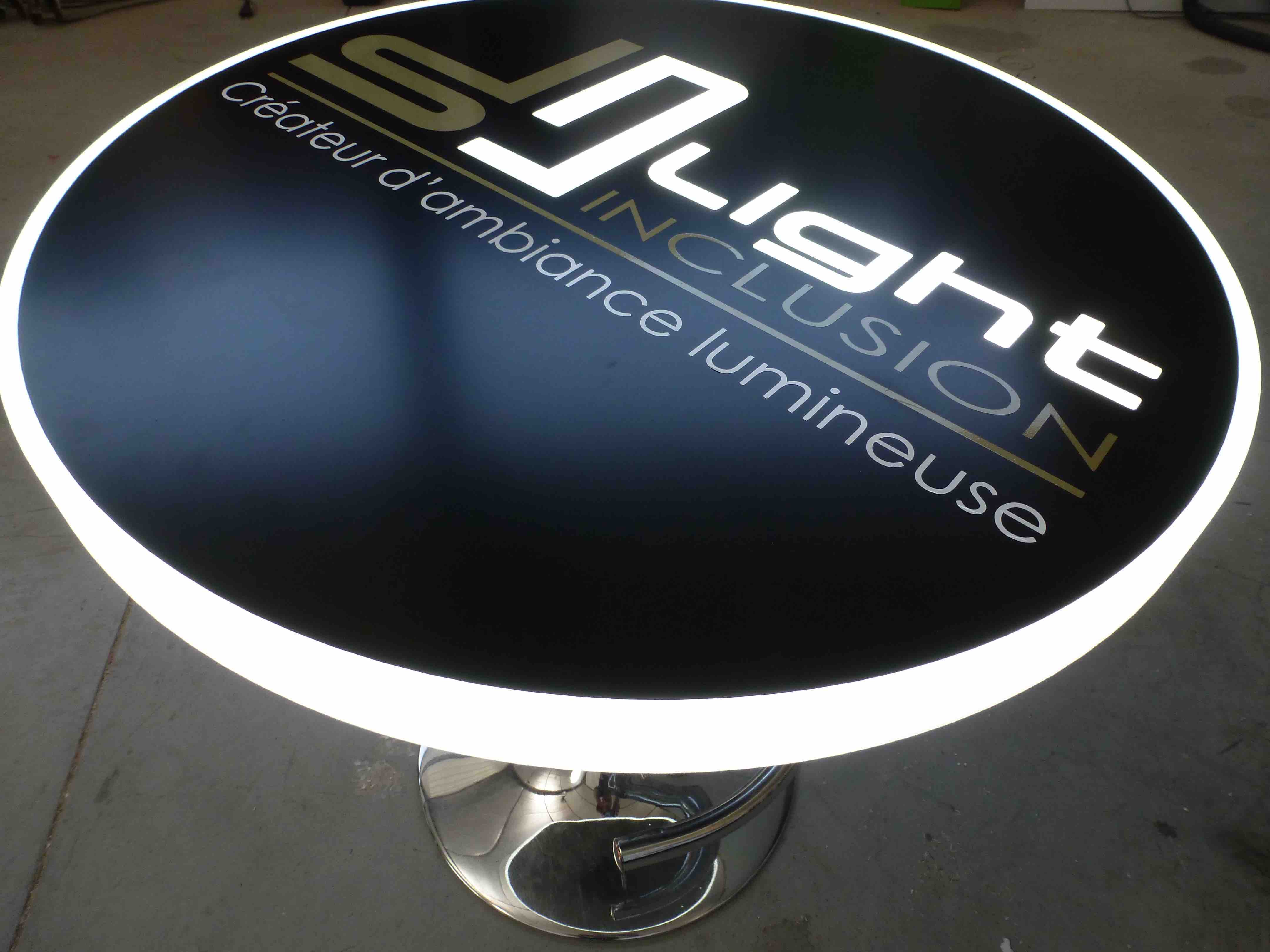 Fabrication d’une table lumineuse